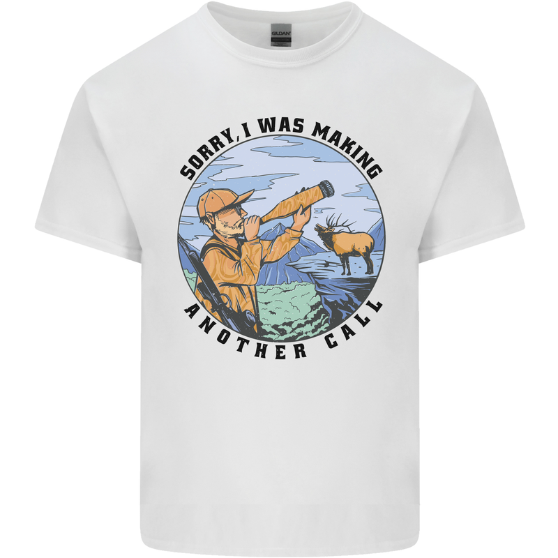 Funny Hunting Making Another Call Hunter Mens Cotton T-Shirt Tee Top White