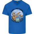 Funny Hunting Making Another Call Hunter Mens V-Neck Cotton T-Shirt Royal Blue