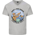 Funny Hunting Making Another Call Hunter Mens V-Neck Cotton T-Shirt Sports Grey