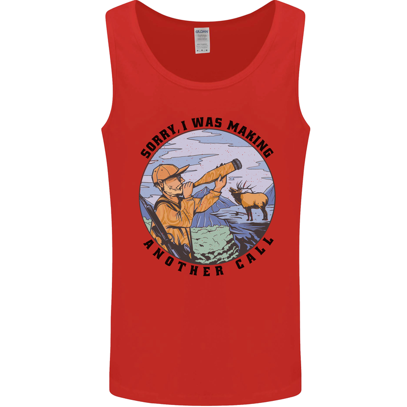 Funny Hunting Making Another Call Hunter Mens Vest Tank Top Red