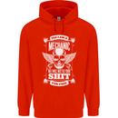 Funny Im a Mechanic No Wont Fix For Free Childrens Kids Hoodie Bright Red