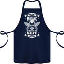 Funny Im a Mechanic No Wont Fix For Free Cotton Apron 100% Organic Navy Blue