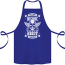 Funny Im a Mechanic No Wont Fix For Free Cotton Apron 100% Organic Royal Blue