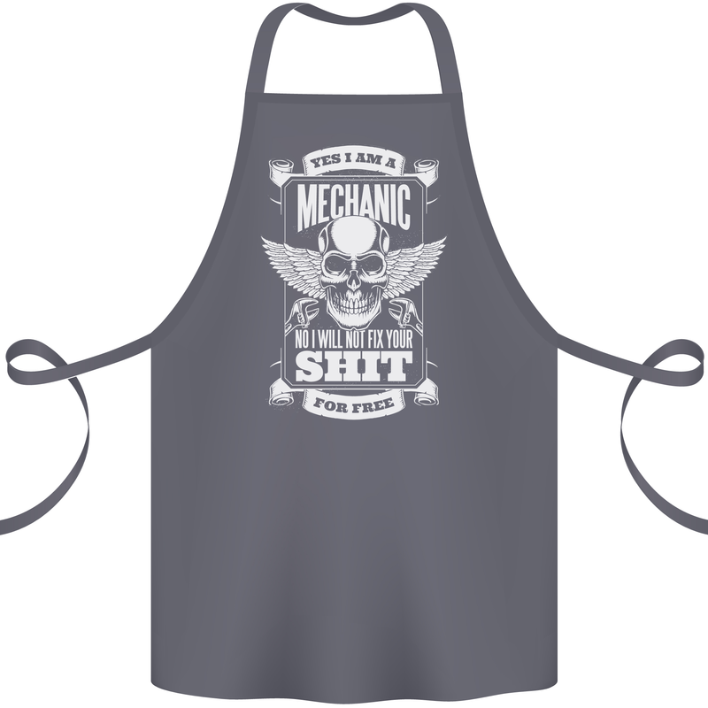 Funny Im a Mechanic No Wont Fix For Free Cotton Apron 100% Organic Steel