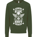 Funny Im a Mechanic No Wont Fix For Free Kids Sweatshirt Jumper Forest Green