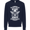 Funny Im a Mechanic No Wont Fix For Free Kids Sweatshirt Jumper Navy Blue