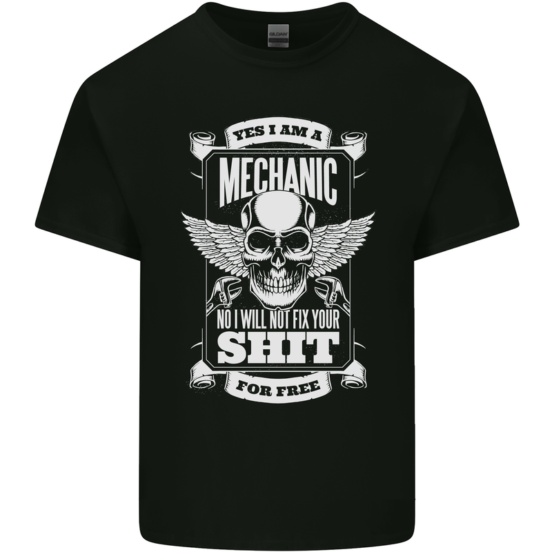 Funny Im a Mechanic No Wont Fix For Free Kids T-Shirt Childrens Black