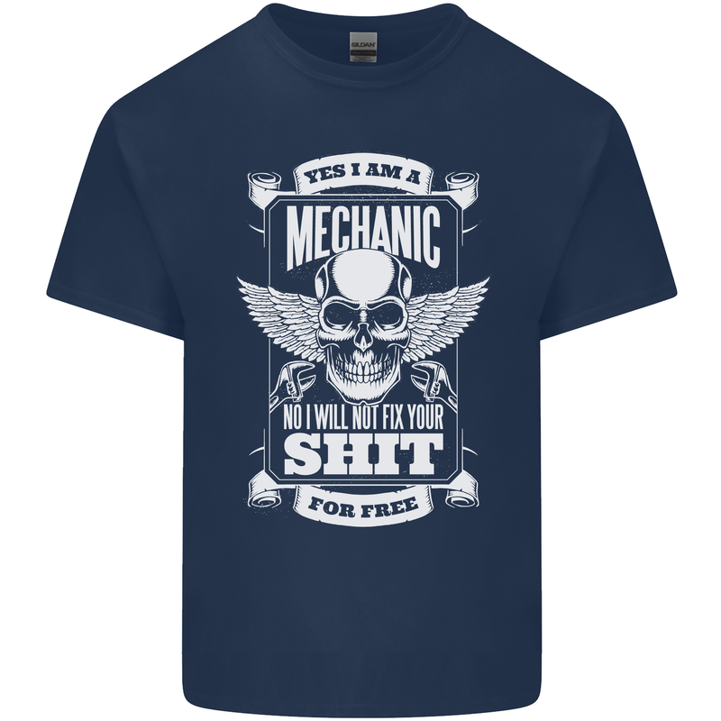 Funny Im a Mechanic No Wont Fix For Free Kids T-Shirt Childrens Navy Blue