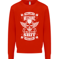 Funny Im a Mechanic No Wont Fix For Free Mens Sweatshirt Jumper Bright Red