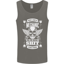Funny Im a Mechanic No Wont Fix For Free Mens Vest Tank Top Charcoal