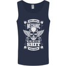 Funny Im a Mechanic No Wont Fix For Free Mens Vest Tank Top Navy Blue