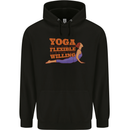 Funny Inspirational Yoga Childrens Kids Hoodie Black