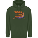 Funny Inspirational Yoga Childrens Kids Hoodie Forest Green