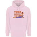 Funny Inspirational Yoga Childrens Kids Hoodie Light Pink