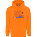 Funny Inspirational Yoga Childrens Kids Hoodie Orange
