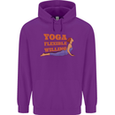 Funny Inspirational Yoga Childrens Kids Hoodie Purple