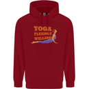 Funny Inspirational Yoga Childrens Kids Hoodie Red