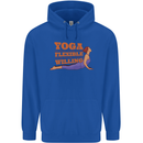 Funny Inspirational Yoga Childrens Kids Hoodie Royal Blue