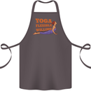 Funny Inspirational Yoga Cotton Apron 100% Organic Dark Grey