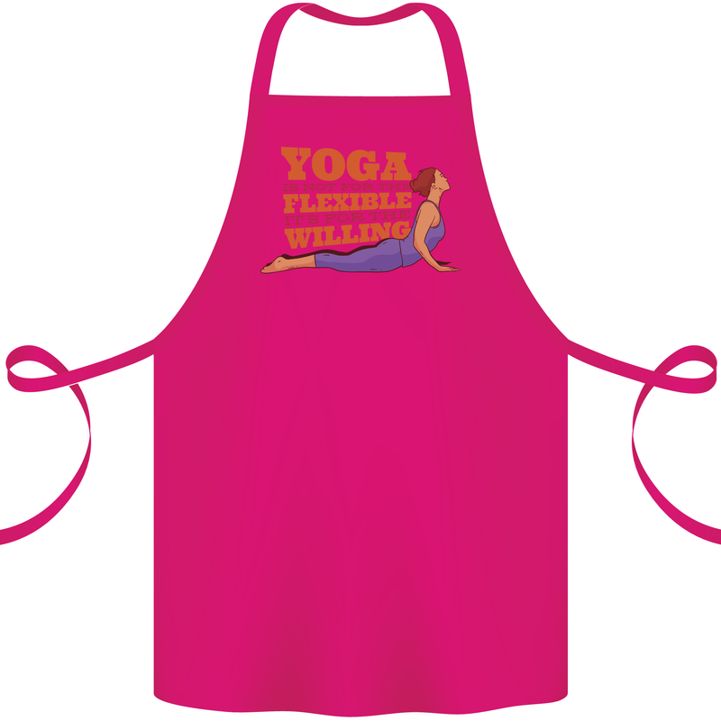 Funny Inspirational Yoga Cotton Apron 100% Organic Pink