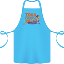 Funny Inspirational Yoga Cotton Apron 100% Organic Turquoise