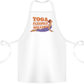 Funny Inspirational Yoga Cotton Apron 100% Organic White