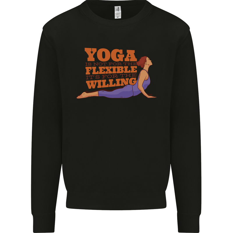 Funny Inspirational Yoga Kids Sweatshirt Jumper Black