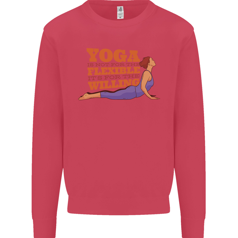 Funny Inspirational Yoga Kids Sweatshirt Jumper Heliconia