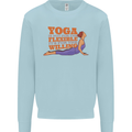 Funny Inspirational Yoga Kids Sweatshirt Jumper Light Blue