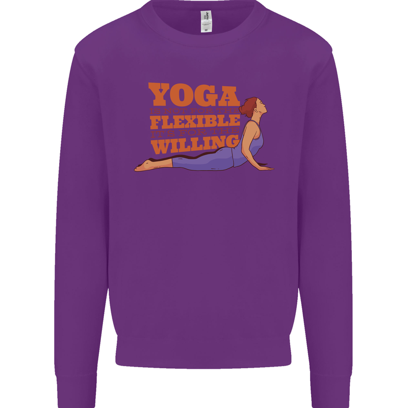 Funny Inspirational Yoga Kids Sweatshirt Jumper Purple