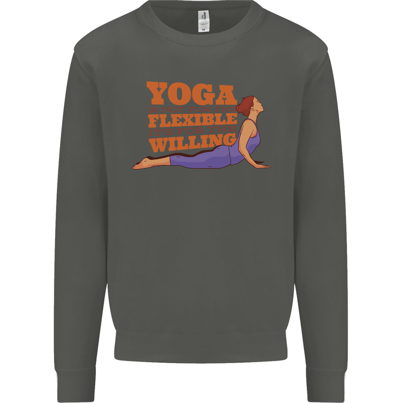 Funny Inspirational Yoga Kids Sweatshirt Jumper Storm Grey