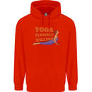 Funny Inspirational Yoga Mens 80% Cotton Hoodie Bright Red