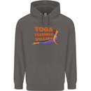 Funny Inspirational Yoga Mens 80% Cotton Hoodie Charcoal