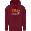 Funny Inspirational Yoga Mens 80% Cotton Hoodie Maroon