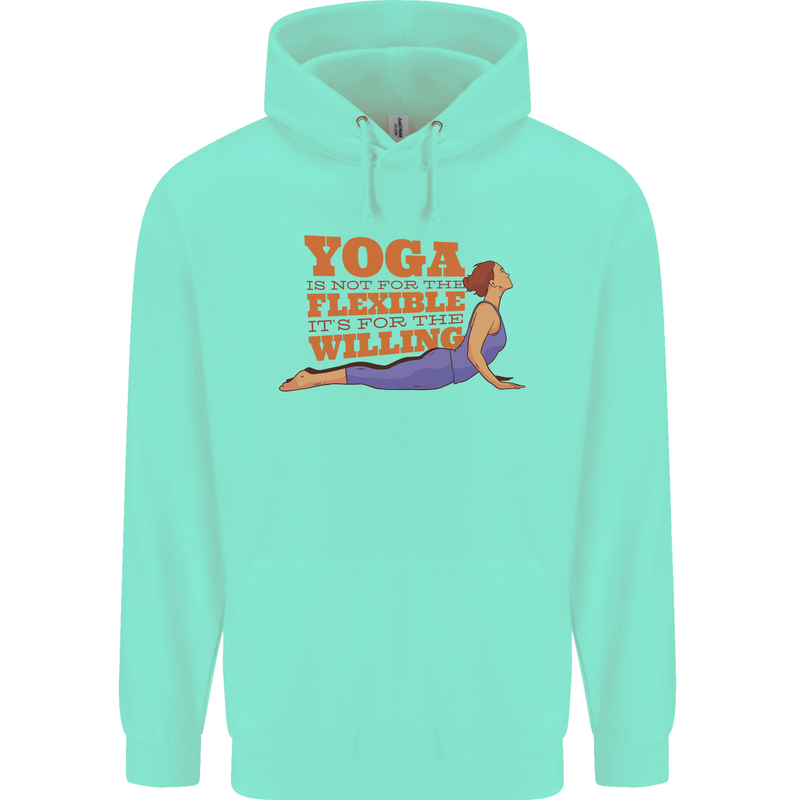 Funny Inspirational Yoga Mens 80% Cotton Hoodie Peppermint