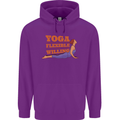 Funny Inspirational Yoga Mens 80% Cotton Hoodie Purple