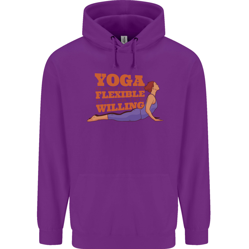 Funny Inspirational Yoga Mens 80% Cotton Hoodie Purple