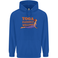 Funny Inspirational Yoga Mens 80% Cotton Hoodie Royal Blue