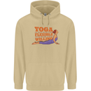 Funny Inspirational Yoga Mens 80% Cotton Hoodie Sand