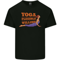 Funny Inspirational Yoga Mens Cotton T-Shirt Tee Top Black