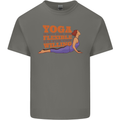 Funny Inspirational Yoga Mens Cotton T-Shirt Tee Top Charcoal