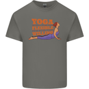 Funny Inspirational Yoga Mens Cotton T-Shirt Tee Top Charcoal