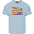 Funny Inspirational Yoga Mens Cotton T-Shirt Tee Top Light Blue