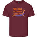 Funny Inspirational Yoga Mens Cotton T-Shirt Tee Top Maroon