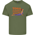 Funny Inspirational Yoga Mens Cotton T-Shirt Tee Top Military Green