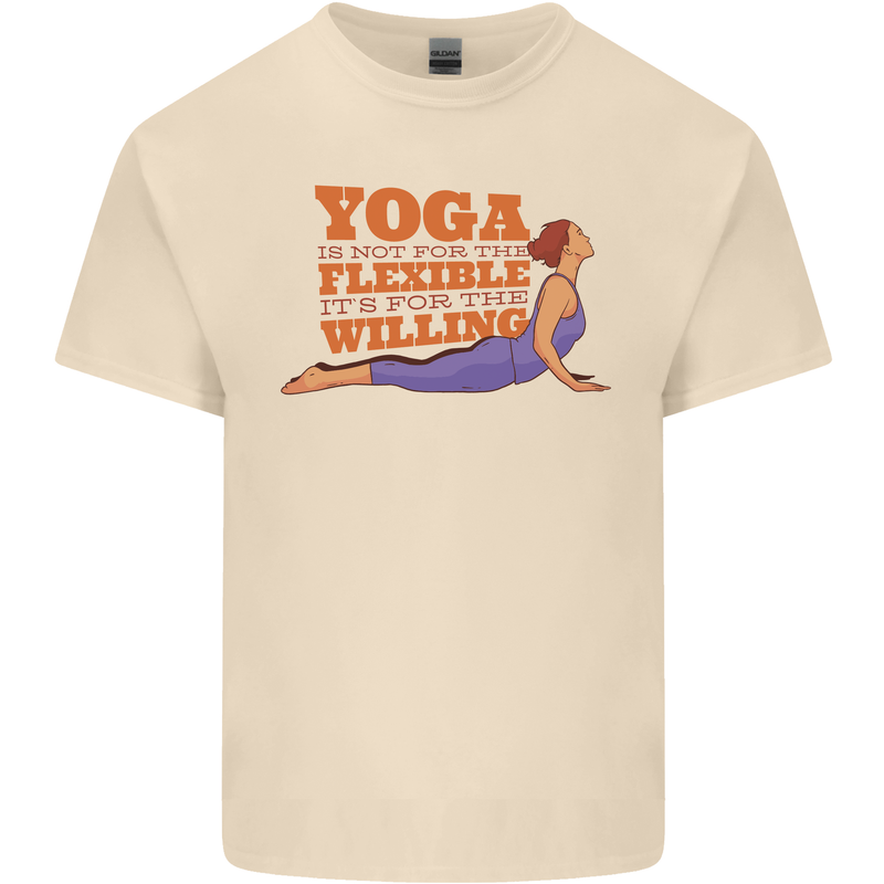 Funny Inspirational Yoga Mens Cotton T-Shirt Tee Top Natural