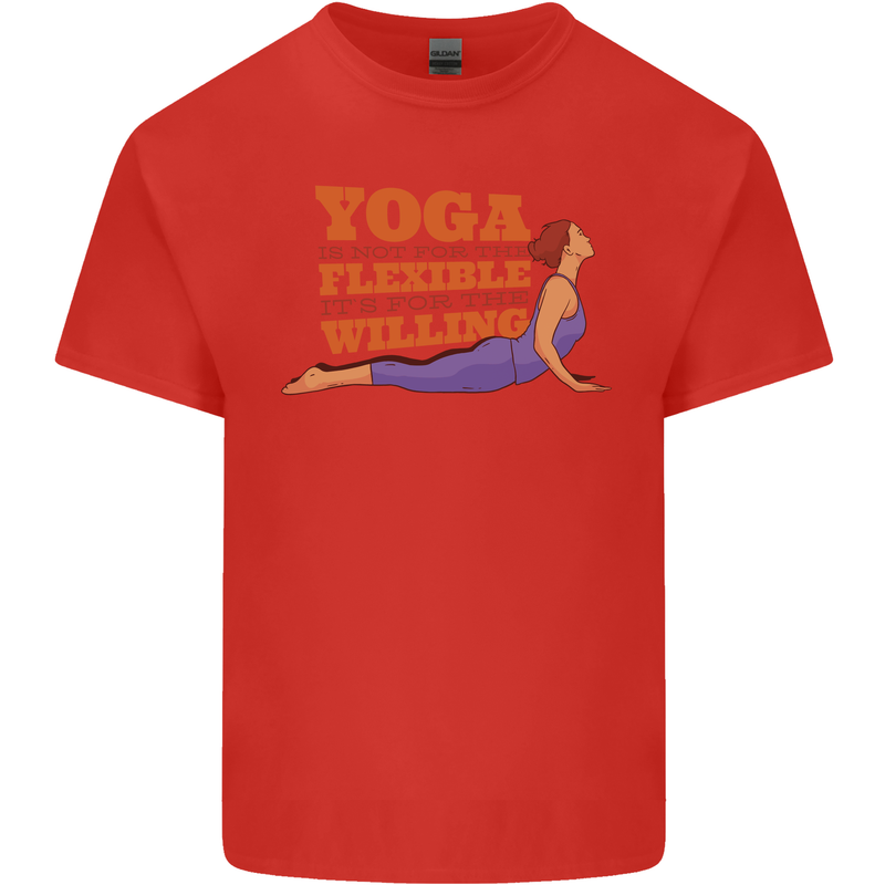 Funny Inspirational Yoga Mens Cotton T-Shirt Tee Top Red