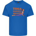 Funny Inspirational Yoga Mens Cotton T-Shirt Tee Top Royal Blue