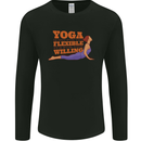 Funny Inspirational Yoga Mens Long Sleeve T-Shirt Black