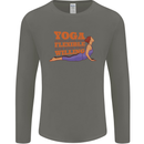 Funny Inspirational Yoga Mens Long Sleeve T-Shirt Charcoal